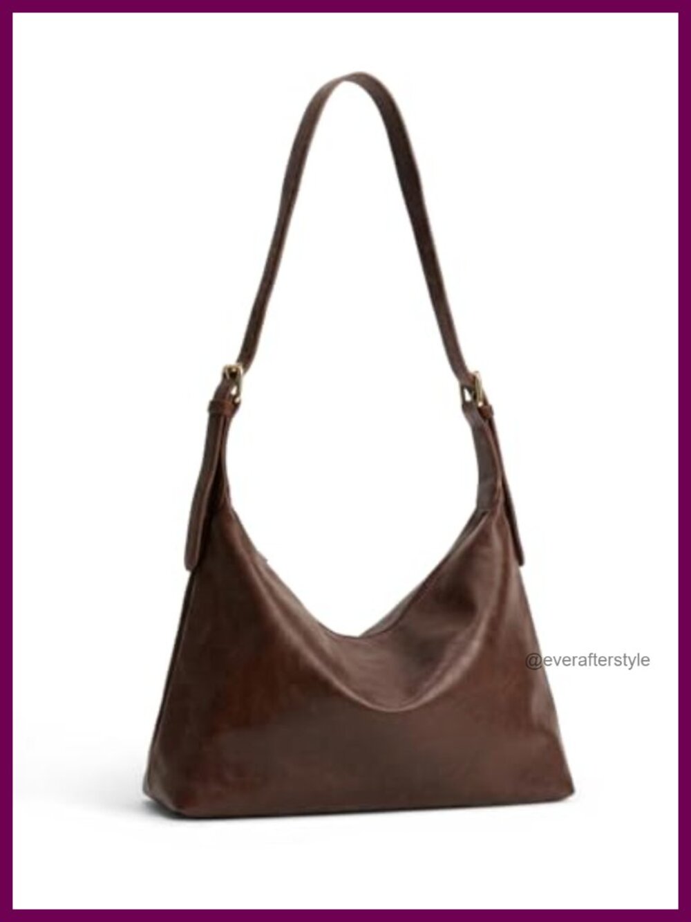 Vegan Leather Slouchy Hobo Bag Women Shoulder Crossbody Purse